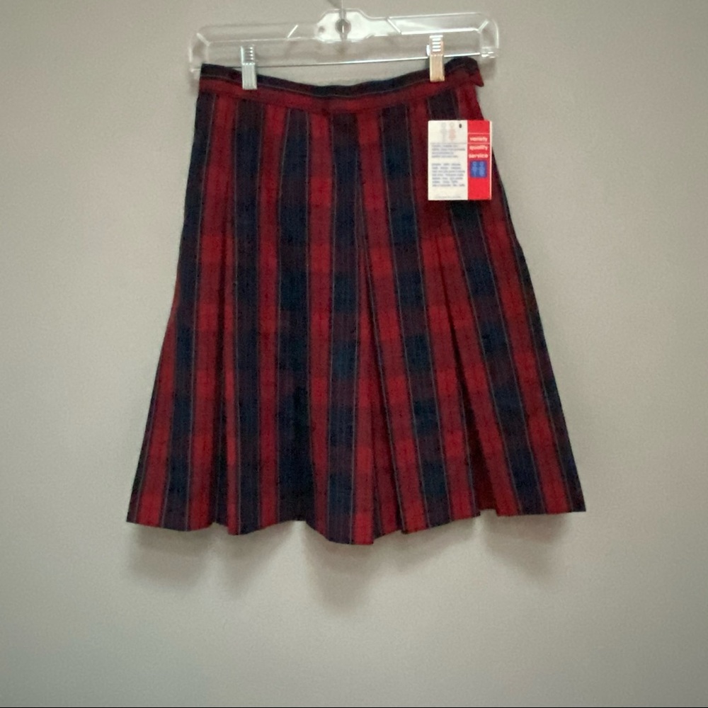 Girl’s Blue/Red Uniform Skirt by Royal Park